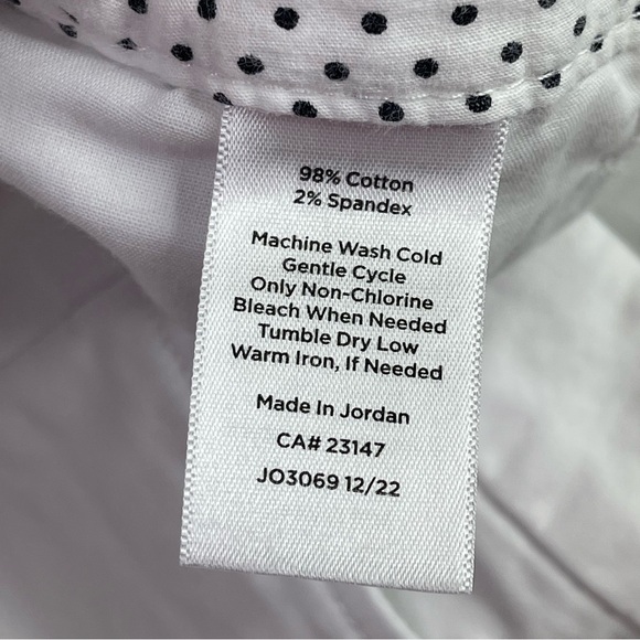 Talbots Perfect Skimmer Pants Women's 8P White Capri Chino Pockets Stretch - Picture 5 of 10